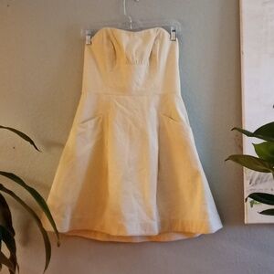 Lily Pulitzer Preppy Pastel Butter Yellow Gingham Coquette Girl A-Line Dress